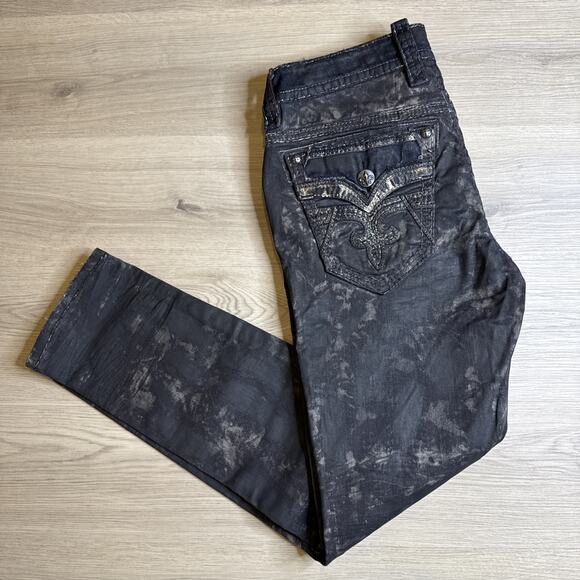 Rock Revival Jeans Men's 32 X 31 Bryson Taper Acid Dark Jeans